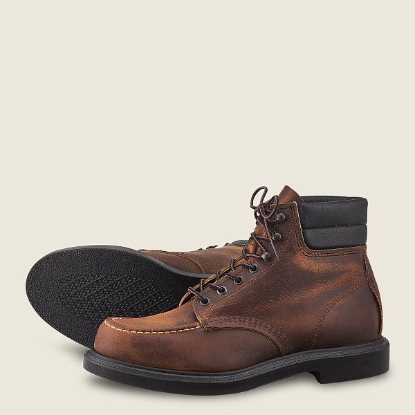 Bottes Red Wing Heritage - Classic Supersole - 6-Inchr Rough & Tough Cuir - Marron Foncé - Homme 807